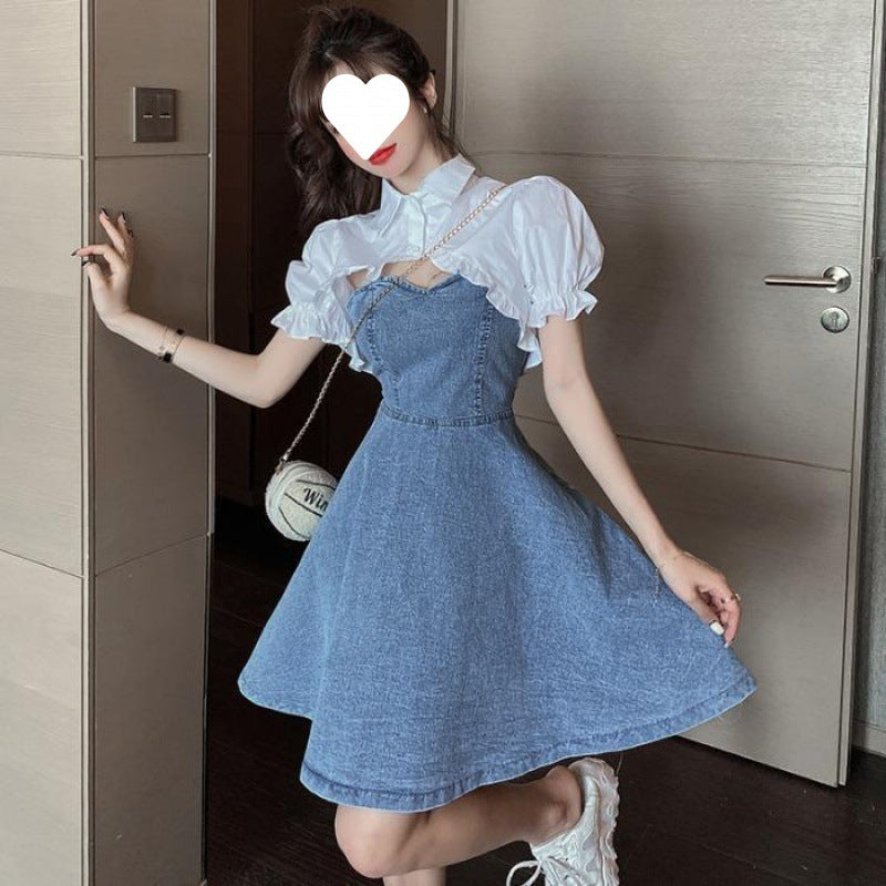 Viral Denim Midi Dress