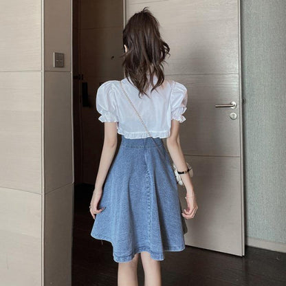 Viral Denim Midi Dress