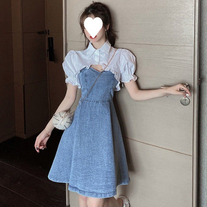 Viral Denim Midi Dress